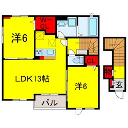 五井駅 バス18分  山倉下車：停歩2分 2階の物件間取画像